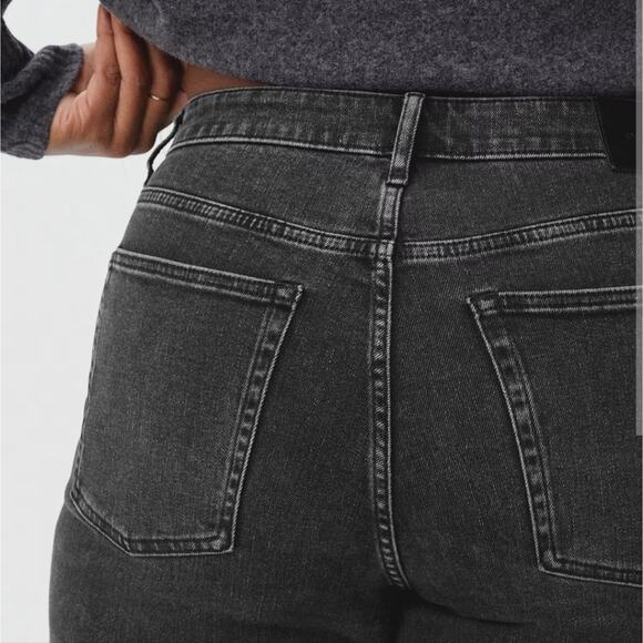 NEW Everlane The Curvy Cheeky Straight Leg Ankle Jean Washed Black - Picture 2 of 13